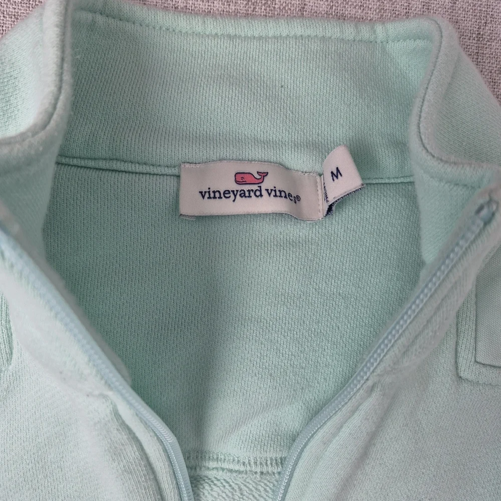 Vineyard Vines Women’s Mint Green Shep Shirt Quarter Zip Pullover Size M - Picture 4 of 12